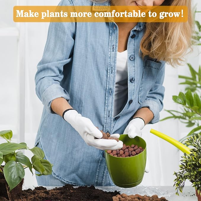 Legigo 7 LB Organic Leca Clay Pebbles for Plants, 4mm-16mm 100% Natural Leca Balls for Indoor Plants, Hydroton Clay Pebbles for Plants Hydroponic Aquaponics Growing Orchid Drainage Terrarium