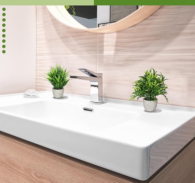 Fake Plants,5Pack Mini Potted Artificial Plant Small Faux Plant Indoor Outdoor for Home Decor,Eucalyptus Greenery Plastic Fake Green Grass Plants for Office Bathroom Shelf Farmhouse Coffee Table Decor