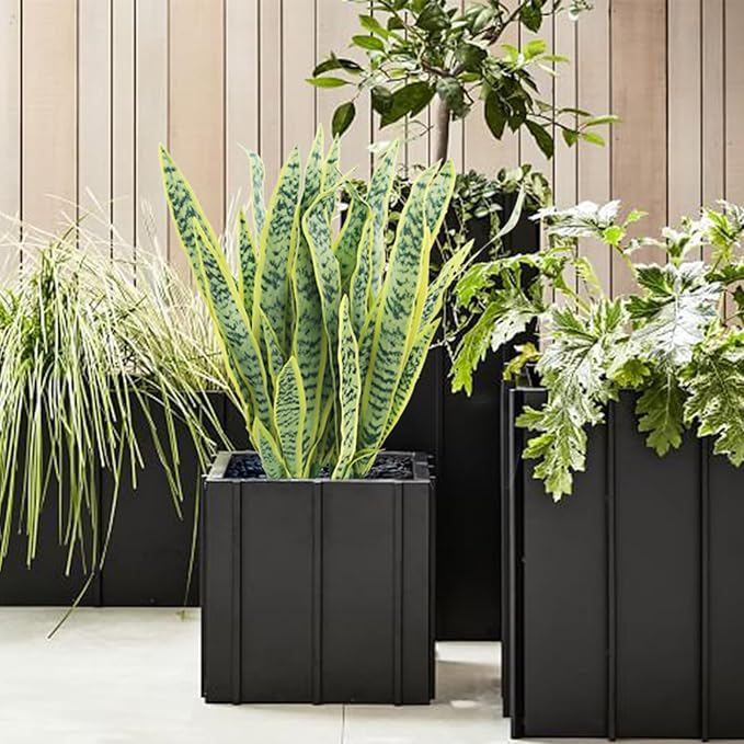 3 Pack Faux Snake Plants 31in Artificial UV Resistant Snake Outdoors Fake Sansevieria Plastic Plant with Large Green Leaves Greenery for Home Indoor Floor Office Store Front Porch Decorations