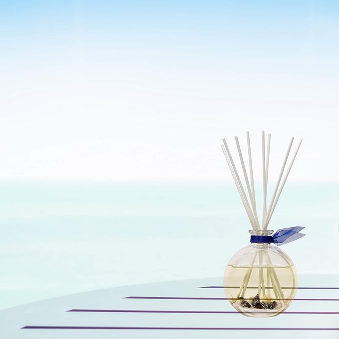 LOVSPA Reed Diffuser Set, Beach House Scented Oil Diffuser with Sticks, Home Fragrance Accessories for Bathroom Shelf Decor, Aroma Diffusers for Home or Office Desk, USA Made