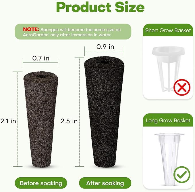 Ahopegarden 86PCS Hydroponic Pods Kit: Compatible with Aerogarden, iDOO, Most Brand Hydroponics Growing System, Indoor herb Garden Supplies Includes Grow Sponges, Labels, A&B Plant Food, Tweezer