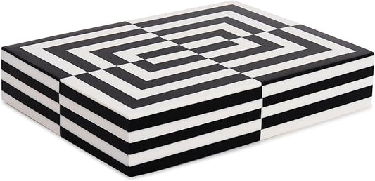 Handicrafts Home Handmade Puzzle Collection Decorative Jewelry Box Organizer – Keepsakes, Trinkets, and Home Decor – Antique Coffee Table Storage, Memory Box, Farmhouse Style Decor Slide, 8x6x1.5