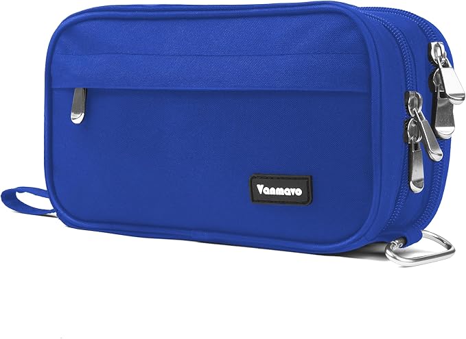 Pencil Case Big Capacity Pen Pouch Large Storage Holder Marker Pen Bag Durable 3 Compartment School Office Desk Organizer Portable Cute Zipper Stationery for Kids Teen Student Boys Girls Adults