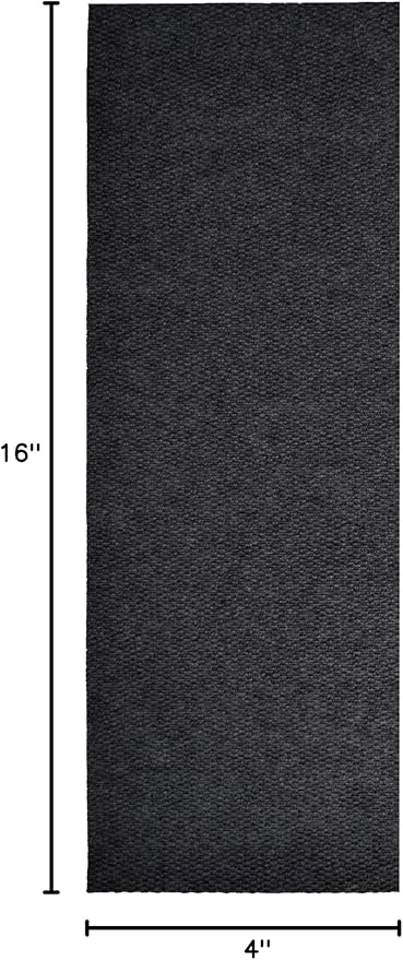iCustomRug Spartan Weather Warrior Duty Indoor/Outdoor Utility Berber Loop Carpet Runner, Area Rugs, 3ft,4ft,6ft Widths 70 Custom Sizes with Natural Non-Slip Rubber Backing 4'X16' in Black