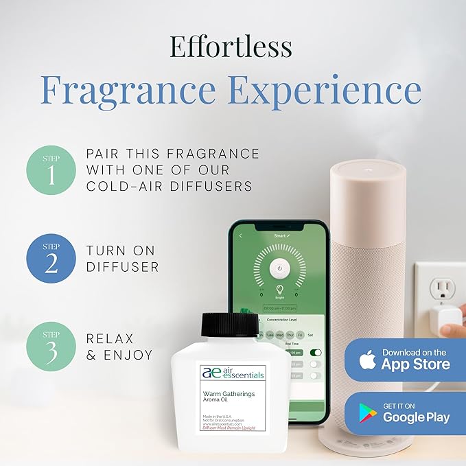 Warm Gatherings Aroma Oil, Holiday Essential Oil Blend for Diffusers & Scent Machines, Comforting Seasonal Fragrance, Cold-Air Compatible, 100mL