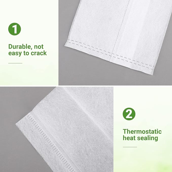 GREANER Nursery Growing Bags - 7.8x10.2 inches, 100PCS Non-Woven Biodegradable Plant Nursery Bags, Seed Starting Pots Pouches for Vegetables, Flowers, Fruits, Trees, Home Garden Supply