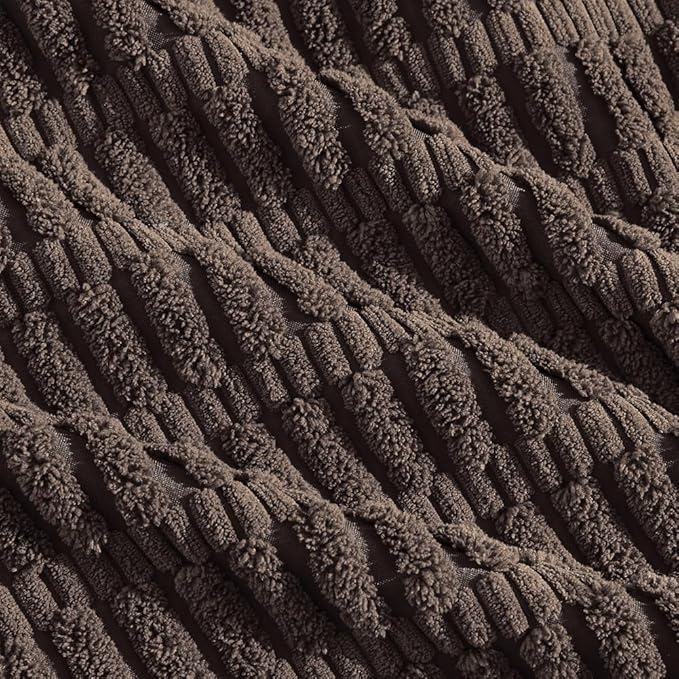 Fancy Homi 4 Packs Boho Dark Brown Decorative Throw Pillow Covers 14x24 Inch for Living Room Couch Bed Sofa, Rustic Modern Farmhouse Home Decor, Soft Plush Corduroy Cute Square Cushion Case 35x60 cm