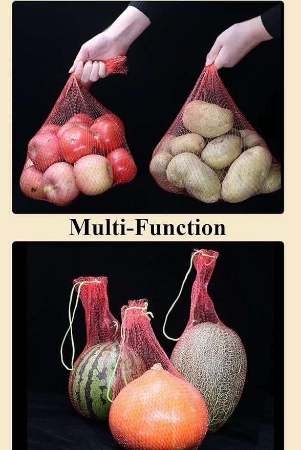 100 Pack Watermelon Net, Reusable Produce Mesh Bags Cradles for Hanging Watermelon, Honeydew Melon, Vegetables, Cucumbers