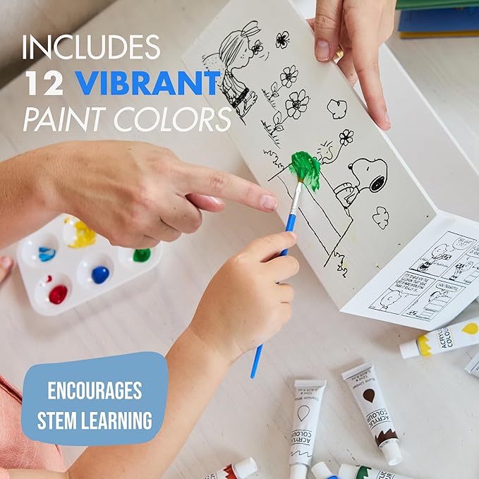 Garden Republic Jr Peanuts Paint & Plant Flower Growing Kit for Kids -Birthday Crafts Gifts for Girls & Boys, Fun Children Gardening Kits