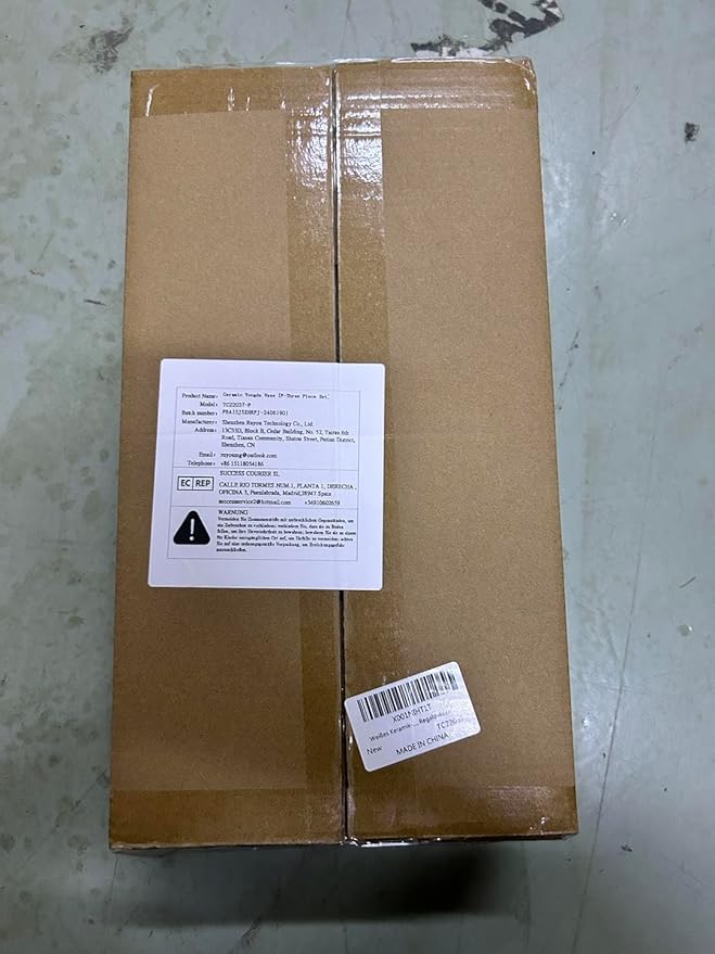 White Ceramic Vase Set - 3 Small Vases, Minimalist Decor Boho Vases, Modern Farmhouse Home Décor Accents, Living Room Centerpieces for Home Décor Room,Entryway, Bookshelf, Mantel, Shelf Décor