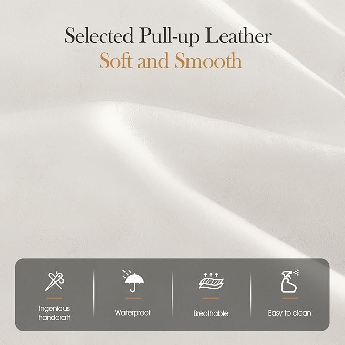 Sophia & William White and Gold Bar Stools Set of 4, Counter Height 24" Bar Stools with Backs