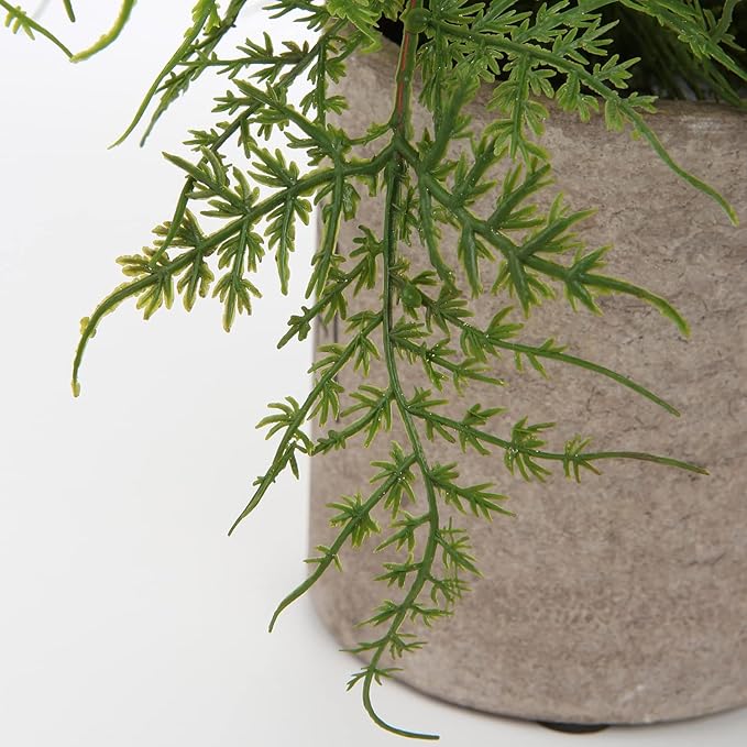Small Fake Plant Potted Plants Artificial Decor Silk Ferns Plant Faux Plants in Pots for Home Living Room Bedroom Desk Bathroom Window Shelf Farmhouse Decoration