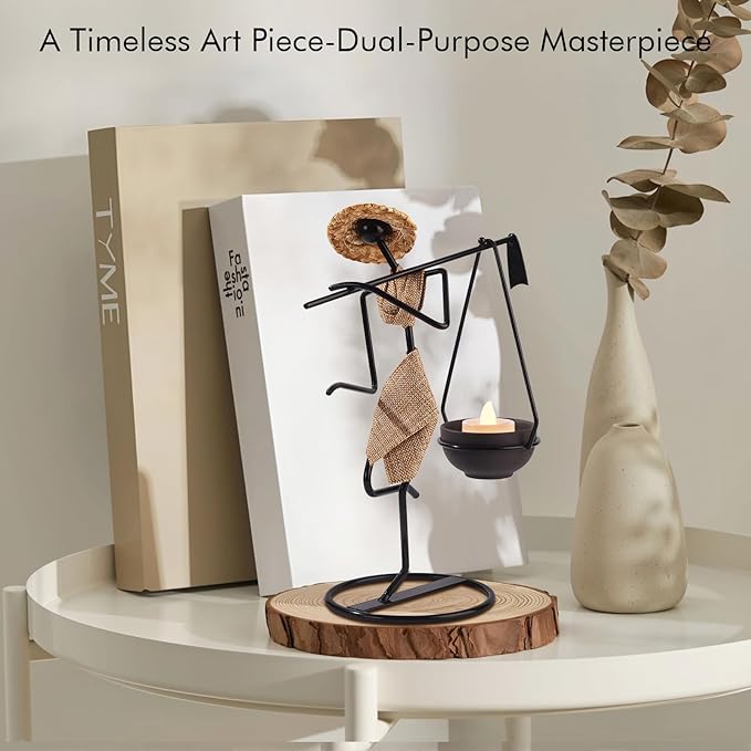 Notart Art Gallery | Creative African Tribal Lady Candle Holders, Tribal Lady Candle Holder Centerpieces, Iron Candlestick Holders for Home, Bar,Dining Table Decor, Personalizable Style Shelf Décor