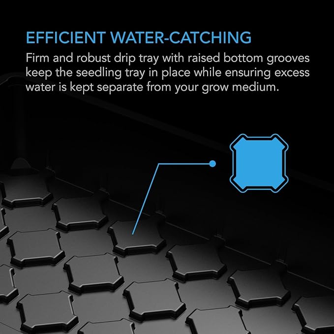 AC Infinity Humidity Dome, Heavy-Duty Germination Kit with 3 mm Thick Dome, Sturdy Drip Tray, 5x8 Cell Seedling Tray, and Vented Height Extension Panels, for Seed Starting, Propagation, Cloning Plants
