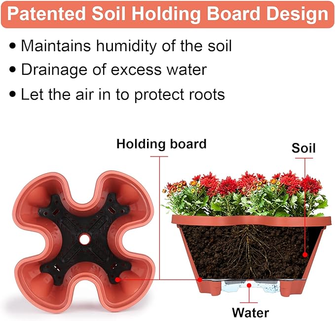 Vertical Planter 7 Tier Stackable Planters Garden Planters Strawberry Herb Flower and Vegetable Planter Indoor Outdoor Gardening Pots with Removable Wheels and Tools 2-Pack