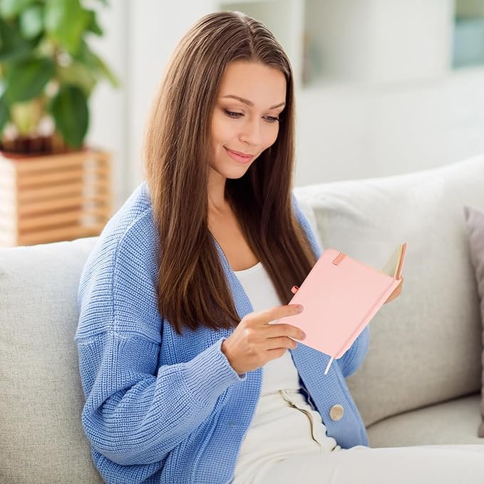 Laumoi 12 Pieces Small Notebooks A6 Pocket Journals 3.5 x 5.5 Inch Small Leather Notebook Mini Ruled Lined Journal with Elastic Band Pen Holder Page Marker Ribbons (Macaron Colors)