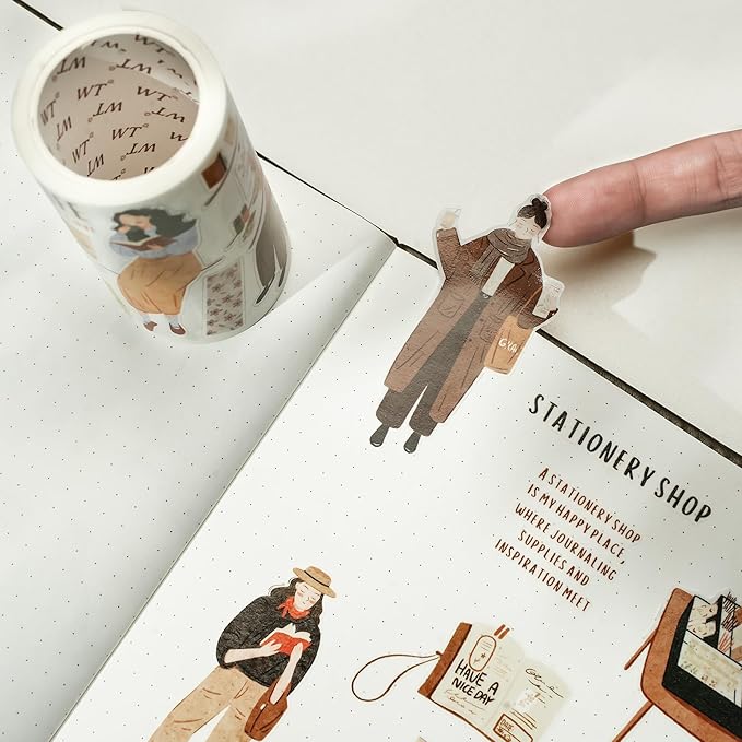 WT Pre-Cut Planner’s Day Washi Tape Set, 2 Rolls, Original Designs, Decorative Masking Tape for Journals, Planners, Scrapbooking, DIY Paper Projects