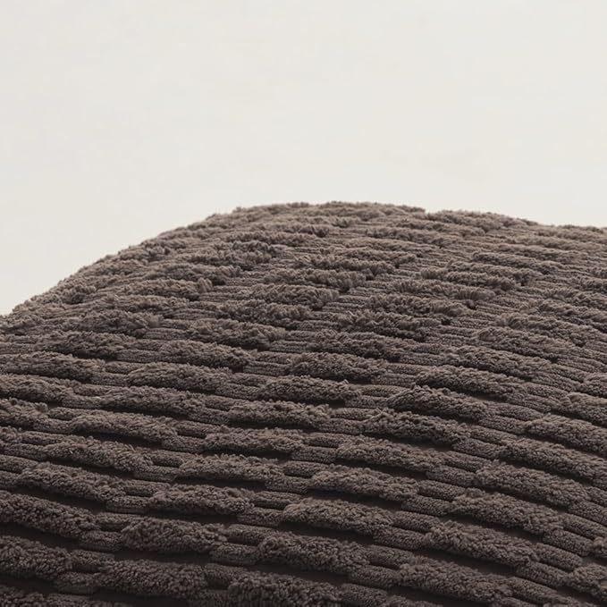 Fancy Homi 4 Packs Boho Dark Brown Decorative Throw Pillow Covers 24x24 Inch for Living Room Couch Bed Sofa, Rustic Modern Farmhouse Home Decor, Soft Plush Corduroy Cute Square Cushion Case 60x60 cm