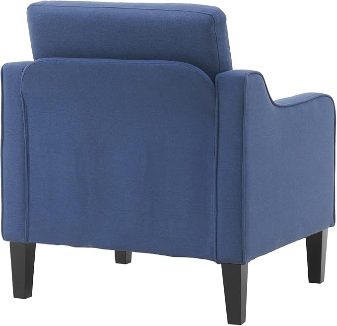 VINGLI Modern Accent Chairs Set of 2,Comfy Blue Armchair for Bedroom,Living Room Upholstered Sofa Chair Reading Chair for Small Spaces