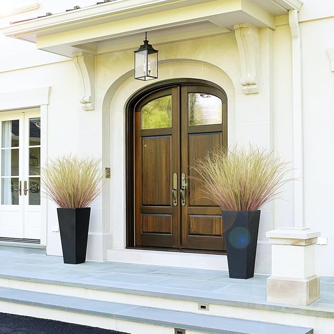 100Pcs Artificial Grass Plants, Faux Shrubs Wheat Grass, Artificial Tall Grasses Fake Plants for Outdoor Decor,Artificial Greenery Stems Weed for Room Indoor Home Decor（Light Purple）