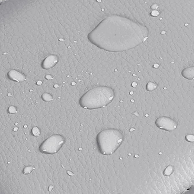 Yaheetech Bar Stools, PU Leather Adjustable Swivel Barstools, Hydraulic Kitchen Counter Height Bar Chairs with Armrest and Back for Kitchen, Dining Room, Light Grey