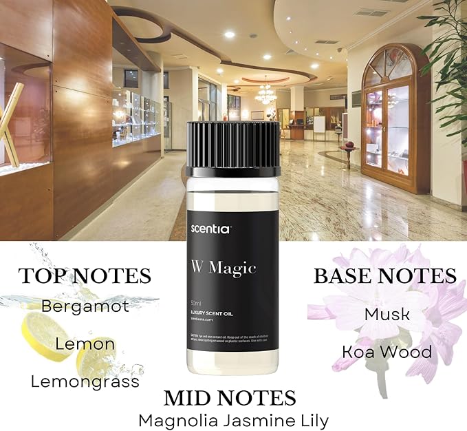 Scentia My Way Hotel Diffuser Oil | Aromatherapy Fragrances Inspired by 5-Star Hotels | Luxurious Scents Gift Box Set - 3 x 50ml - The 1 Hotel Miami Beach, W Magic - Thanksgiving & Holiday Gift