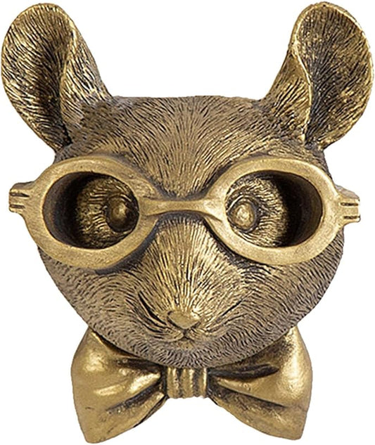 GUASDIE Animal Wall Decor: Faux Deer Head Mount, Resin Animal Head Wall Hanging for Living Room, Bedroom, Bathroom, Kitchen, Unique Art, Sculptures Home Decor, Gift, Rat