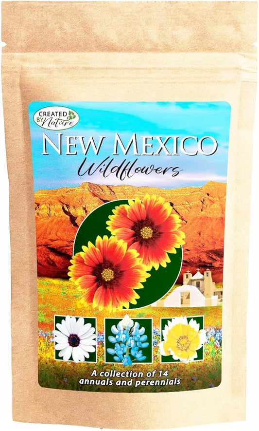 New Mexico Wildflower Seed Mix, Covers 325 Sq Ft, 14 Flower Varieties, Over 30,000 Seeds, Created By Nature