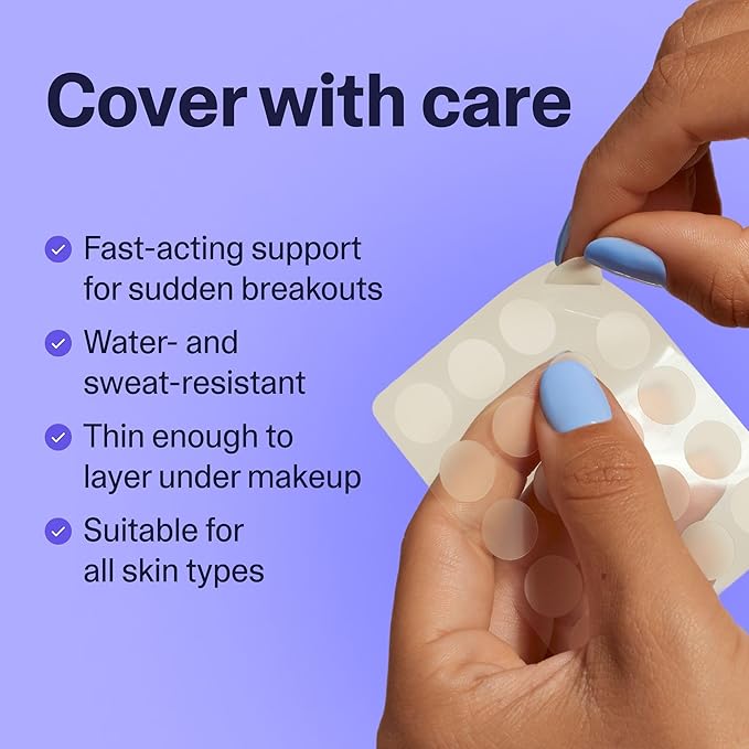 Curology Emergency Spot Pimple Patches for Face, Hydrocolloid Pimple Patches Fast-Acting, 40 Count