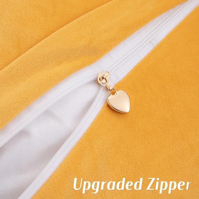 FUTEI Orange Chenille Throw Pillow Covers 22x22 Inch Set of 2,Soft Cozy Bound Edge Design Cushion Case,Home Decor for Couch Bed Living Room