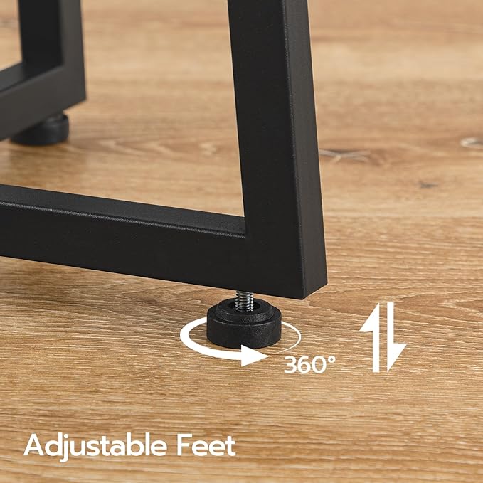 HOOBRO Side Table, Round End Accent Table with Sturdy Metal Pedestal, 15.7" Round Nightstand, for Living Room, Bedroom, Balcony, Office, Rustic Brown BF95BZ01