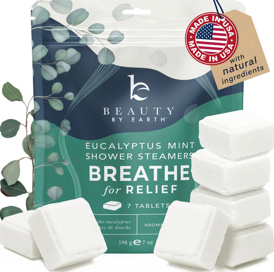 Shower Steamers Aromatherapy - USA Made with Natural Ingredients & Eucalyptus Essential Oil, Large Shower Bombs, Relaxation Spa Gifts for Women & Men, Unique Self Care Gifts
