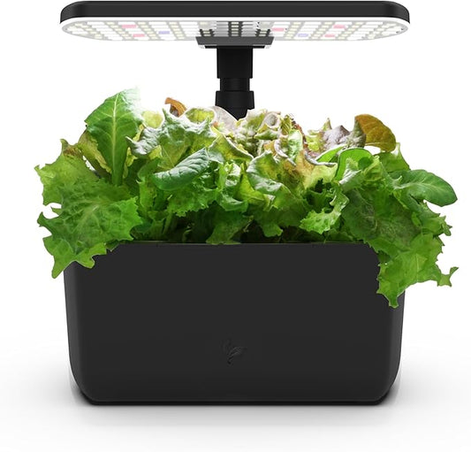 AeroGarden Harvest Lite, Indoor Garden Hydroponic System with LED Grow Light, Holds up to 6 AeroGarden Pods, Black