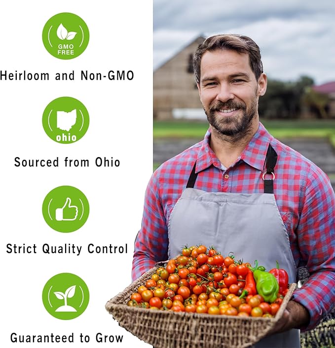 Heirloom Tomato Seed Pod Kit for AeroGarden, idoo, Ahopegarden, MUFGA with Red Heirloom/Golden Harvest Cherry Tomato, Roma/San Marzano/Yellow Pear Tomato - Compatible with All Hydroponics (7-Pod)