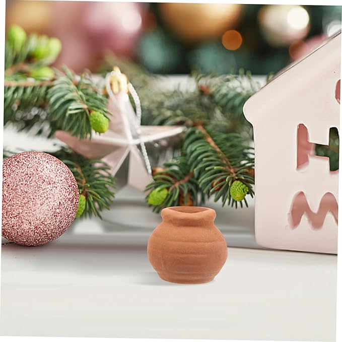 Milisten 8pcs Small Terracotta Pots Indoor Use Miniature Clay Pots Tiny Pottery Planter for Succulent Plants and Desktop Decoration