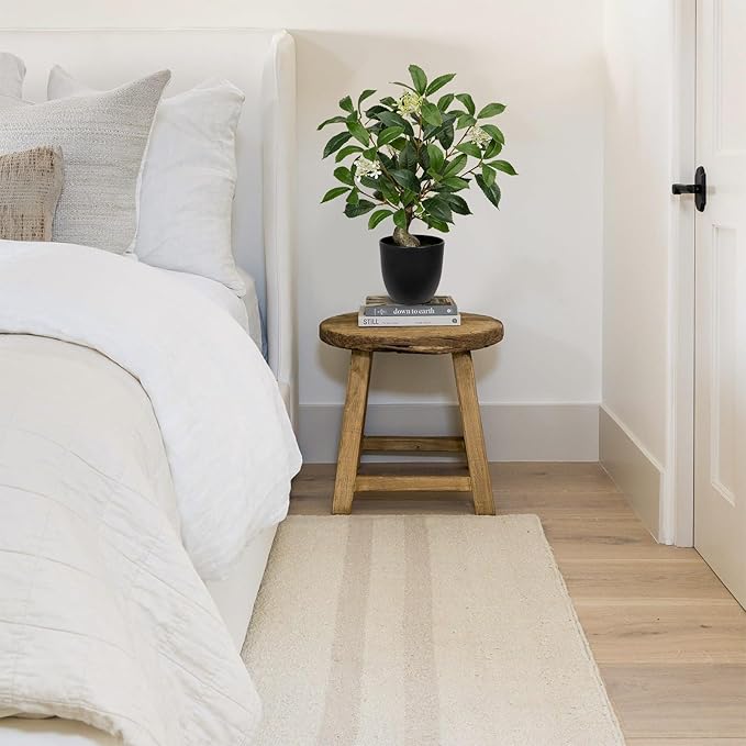 Briful 16.5'' Fake Plants Faux Laurel Bay Tree in Black Pot Realistic Greenery Artificial Plants Indoor Houseplant for Home Decor Farmhouse Bathroom Living Room Wedding Table Centerpieces