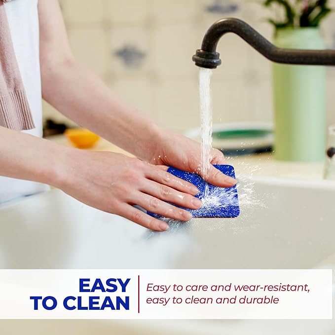 A&A Wonders Premium Felt Coasters for Drink, Two-Tone Reversible, Absorbent Felt Protects Furniture, Table, Anti Slip, Suitable for Drinks & All Table Types (Wine Red/Royal Blue, Square 12 Pack)