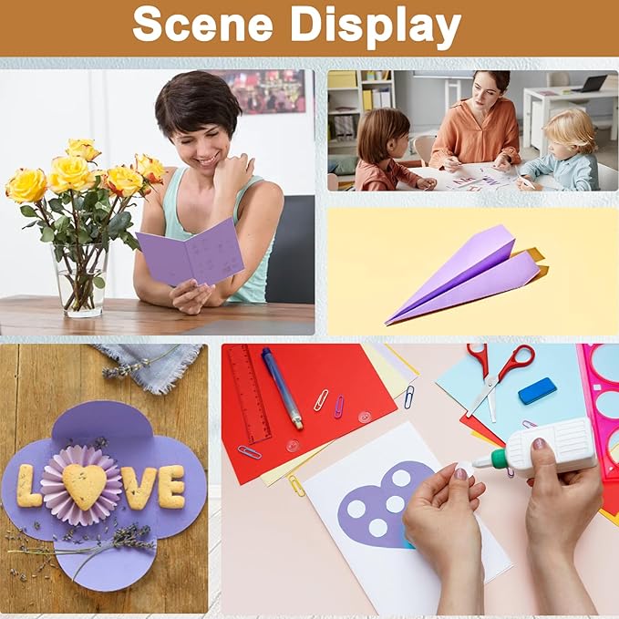 28 Sheets Purple Cardstock 8.5 x 11 Crafts Paper, 92lb Heavyweight Paper Card Stock for DIY Cards Making, Birthday Decorations, Greeting Cards, Invitations, Certificates