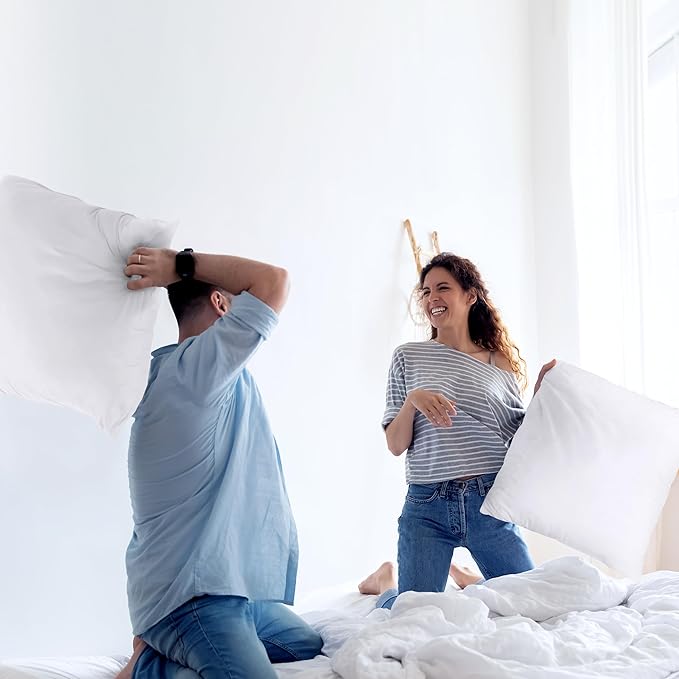 Utopia Bedding Throw Pillows Insert (Pack of 2, White) - 26 x 26 Inches Bed and Couch Pillows - Indoor Decorative Pillow