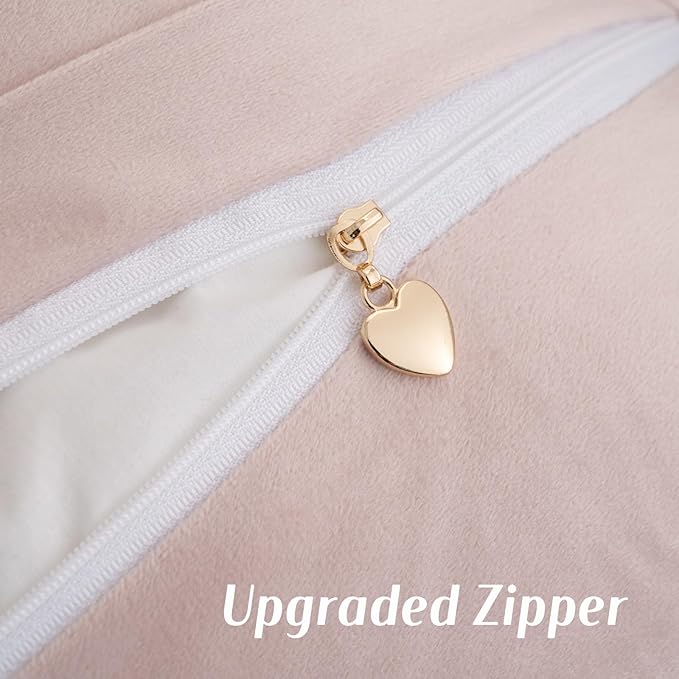 FUTEI Pink Chenille Throw Pillow Covers 26x26 Inch Set of 2,Soft Cozy Bound Edge Design Euro Pillow Sham,Home Decor for Couch Bed Living Room