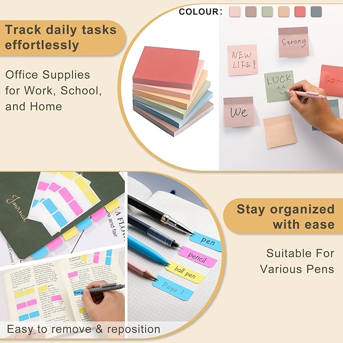 Stationery Set for Women, Bible Journaling Kit, 3PCS A5 Spiral Notebooks, Gel Pens, Steel Bookmark, Sticky Notes & Tabs, Gift Box - Aesthetic Gift Set for Work Students School Office Supplies