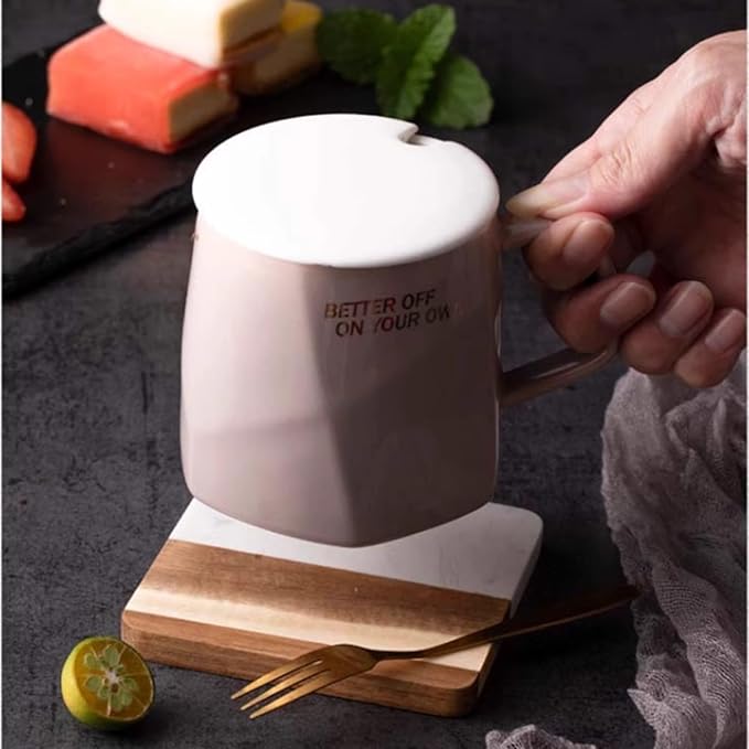 I-LAN 4 Pack 4 x 4 Inch Squre Natural Wood and Marbel Style Coasters for Drinks,White Marble and Natural Wood Joint Mixed Modern Style Heat-Resistant Coaster Set for Home Kitchen