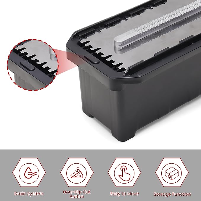 Switchable Notch Trowel Set 8-Piece Kit - Time-Saving No-Swap System, Professional Stainless Steel Tile Tools Ergonomic Grip, for Floor & Wall Tile, Cement, Concrete, Masonry Work