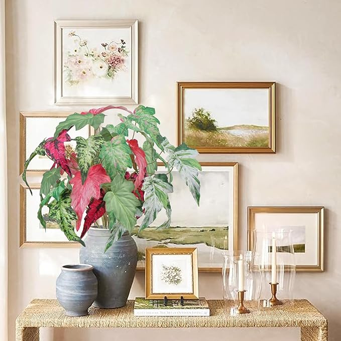 10PCS Artificial Palm Leaves Large Fake Palm Leaves 32.3'' Artificial Tropical Plants Faux Stems and Branches for Vase Home Indoor Outdoor Decor