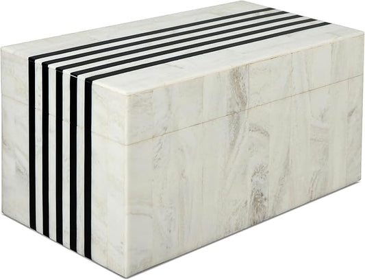 Handicrafts Home Handmade Mono Collection Decorative Jewelry Box Organizer – Keepsakes, Trinkets, and Home Decor – Antique Coffee Table Storage, Memory Box, Farmhouse Style Decor Sprint, 10x5x5