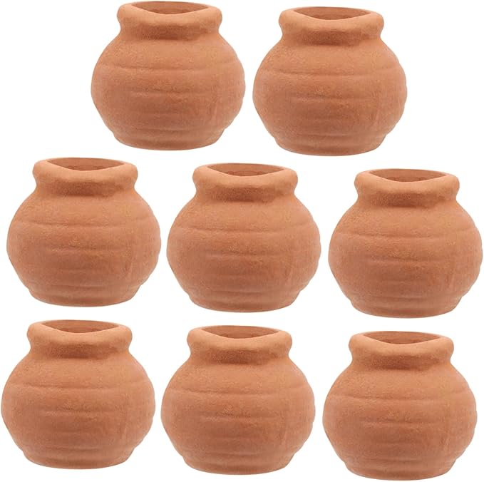 Milisten 8pcs Small Terracotta Pots Indoor Use Miniature Clay Pots Tiny Pottery Planter for Succulent Plants and Desktop Decoration