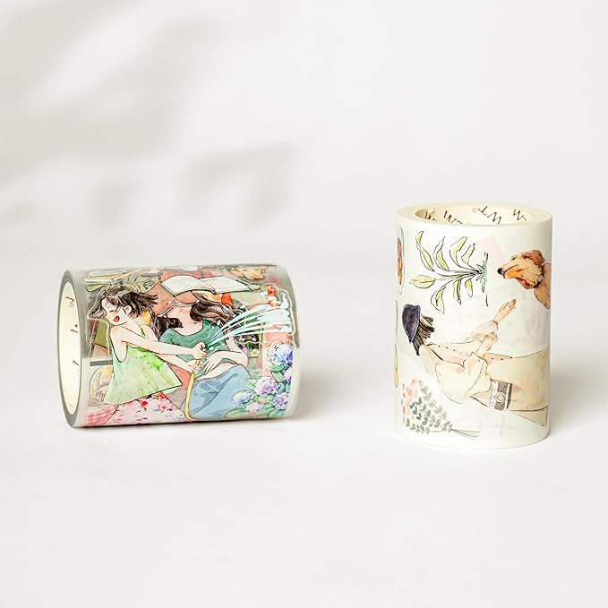 WT Pre-Cut Leisurely Days Washi Tape Roll, Original Designs, Decorative for Bible Journaling, Bullet Journals, Scrapbooks, Planners & DIY Craft Supplies