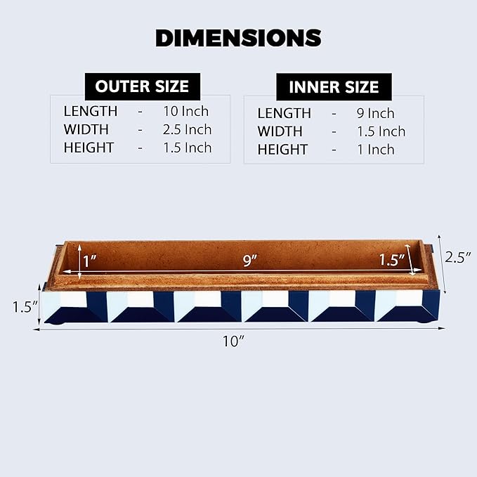 Handicrafts Home Handmade Patisserie Decorative Jewelry Box Organizer – Keepsakes, Trinkets, and Home Decor – Antique Coffee Table Storage, Memory Box, Farmhouse Style Decor Modern, 10x2.5x1.5