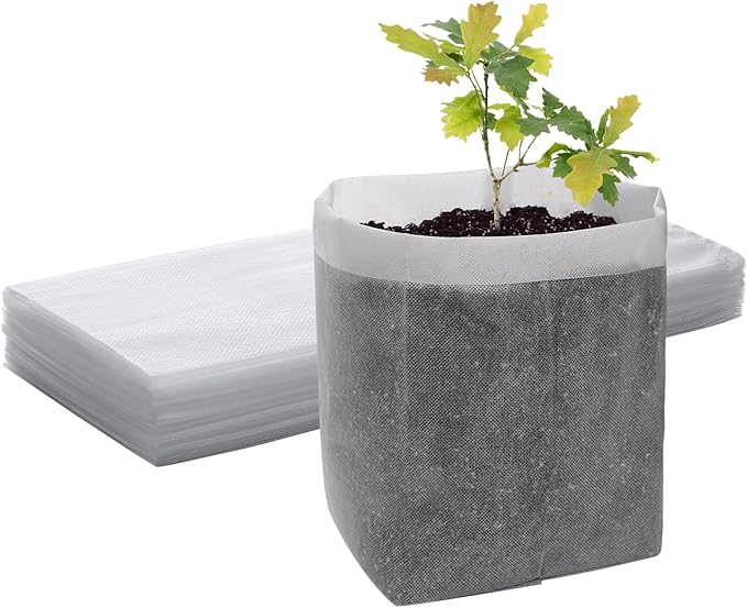 GREANER 12.6"x13.4" Seedling Bags, 25Pcs Nursery Growing Bags for Growing Vegetables, Fabric Pots for Seed Planting Succulents Vegetable Flower Potato Tomato