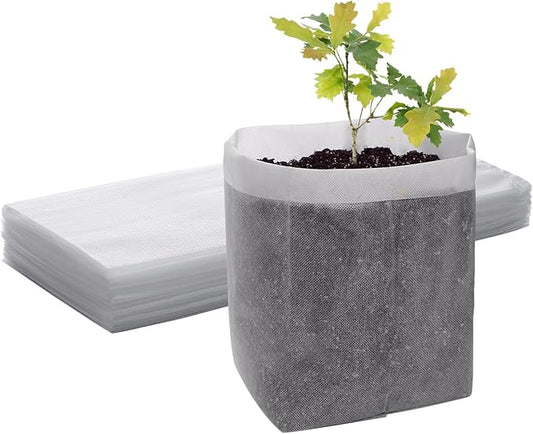 GREANER 12.6"x13.4" Seedling Bags, 25Pcs Nursery Growing Bags for Growing Vegetables, Fabric Pots for Seed Planting Succulents Vegetable Flower Potato Tomato